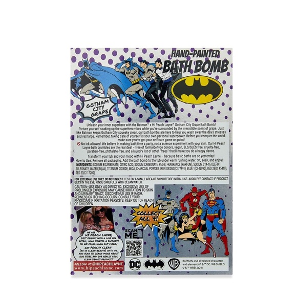 Hi Peach Layne Batman Gotham City Grape Bath Bom - Picture 2 of 3